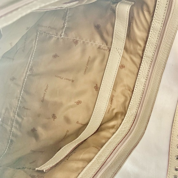 ROBERT PIERI large cream Leather hobo shopper in Excellent condition - Picture 5 of 9